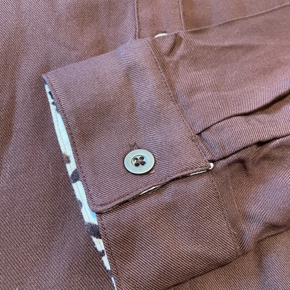 Simply Noelle - Collared Dress with Pockets! Chocolate Brown🍫 with Animal Print - Picture 7 of 7